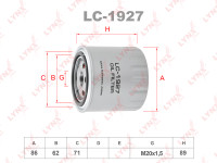 как выглядит фильтр масляный lynxauto lc-1927 на фото