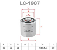 как выглядит lynxauto фильтр масляный lc1907 на фото