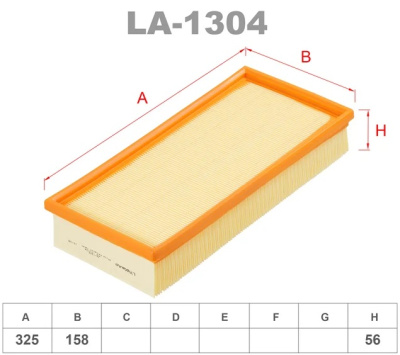 как выглядит фильтр воздушный lynxauto la-1304 на фото